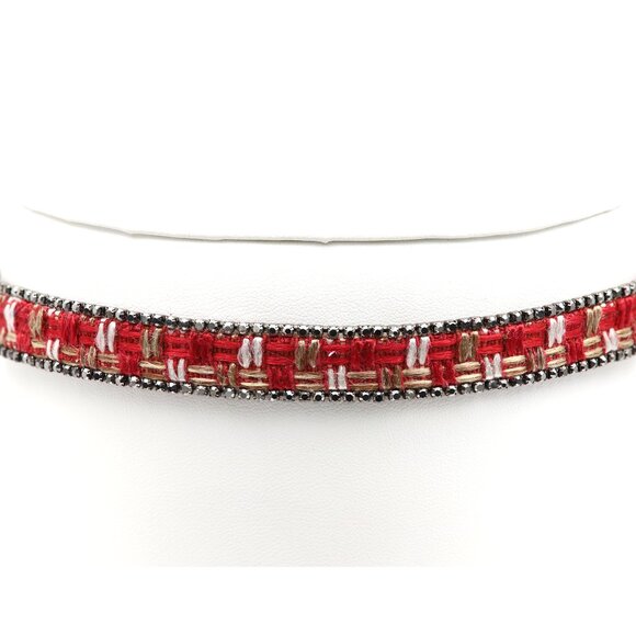 Red Choker Adjustable Elegant Fancy Lace Chokers Necklace  (#20) - Picture 9 of 9